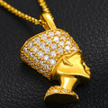 Drop Shipping New Arrival VVS Moissanite Pharaoh Pendant Necklace Fine Jewelry Sterling Silver Diamond Pendant