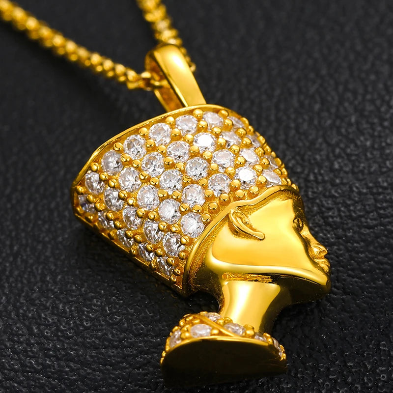 Drop Shipping New Arrival VVS Moissanite Pharaoh Pendant Necklace Fine Jewelry Sterling Silver Diamond Pendant