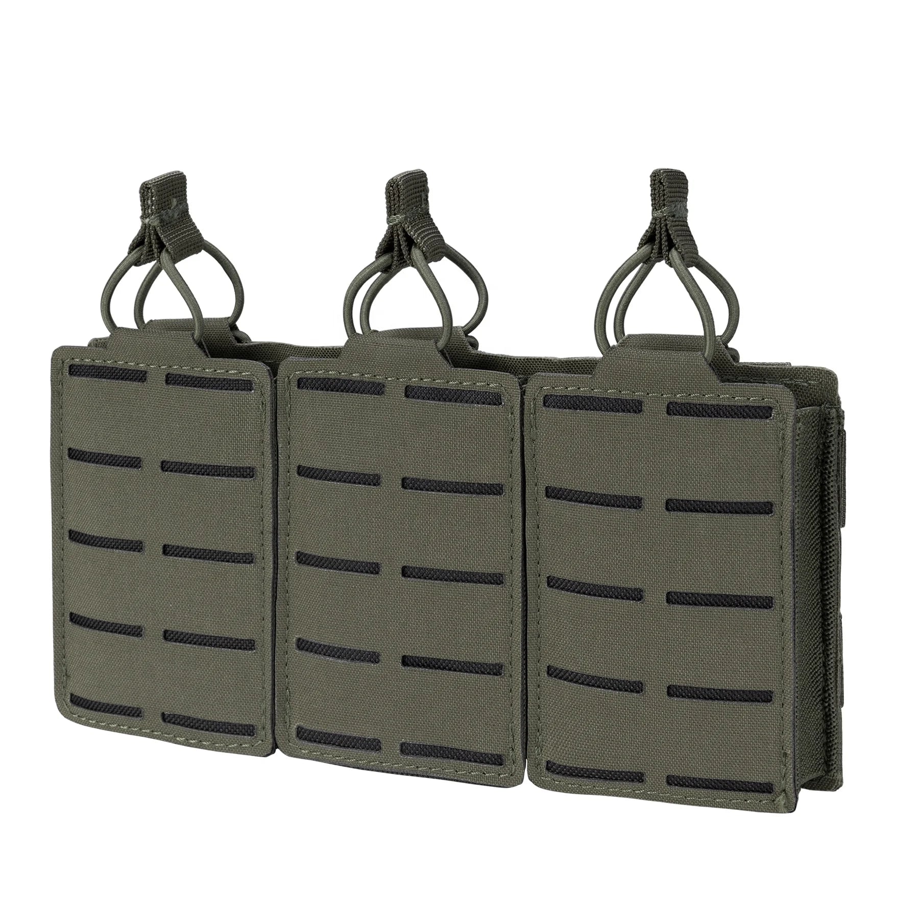 IDOGEAR Laser Cut Triple Mag Pouch 500D Nylon Molle Tactical M4 Magazine Pouch for 5.56mm Mags