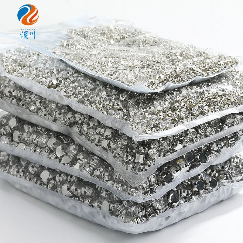 Xichuan High Quality Thickened Solid Rhinestone Crystal Stone With Metal Claw for Clothing Accessories