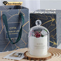 Hand-poured Luxury Soy Wax Dried Flowers Fragrance Oils Aromatherapy Aroma Scented Candles with Glass Jar Tin Gift Box
