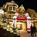 Aero 5m Huge Inflatable Christmas Snowman Arch Festival Decoration Stand Customized Inflatable Christmas Archway