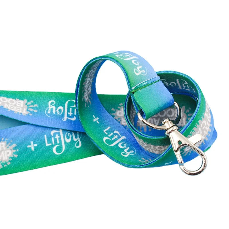 Wholesale Retractable Printed Logo Nylon Polyester Neck Strap Sublimation Custom Lanyard With Buckle Lanyard Customisable