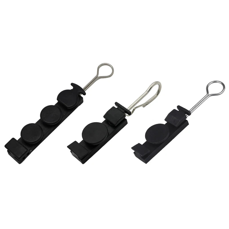 S Type Metric Electric Plastic Wedge Wire Anchor Pole Clamp FTTH Drop Wire Cable Clamps 2*5mm
