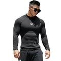 Wholesale OEM 90% Polyester 10% Spandex Quick Dry Turtleneck Long Sleeve Compression Fitness Mens Gym T Shirt