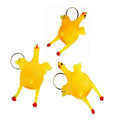 New Funny Spoof Tricky Gadgets Green Dinosaur Beans Toy Chicken Egg Laying Hens Crowded Stress Ball Keychain Keyring Relief Gift