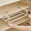 Adjustable Hanging Shoe Rack Under Shelf Organizer Expandable Shoe Rack Cabinet Hanging Organizer Metal Organizer