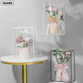 Tondo New Design  Bouquet Plastic Packaging Bags  Handbag Plastic Clear Gift Bags With Handle