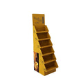 OEM ODM Custom Logo 5-Tier Stepped Corrugated Paper Coffee Sachet Retail Cardboard Floor Display Racks for Supermarket