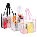 New Large Capacity Waterproof Women Shopping Gift Bag Transparent Clear Customized PVC Tote Bags