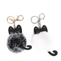 Wholesale Creative PU Plush Cute Cat Key Chains Pendant Promotional Gift