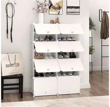 Hot Sale Space-Saving Plastic Shoe Rack Organizer Smart Adjustable Multi-Layer Display Racks Home Furniture Hospital Living Room