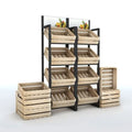 Supermarket Large Mall Cosmetic Display Shelves Wooden Metal Plastic Make-up Display Racking Shelf Elegant Commercial Usage