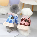 Wholesale Classic Plaid Free Avirex Dog Clothes Pattern Uniform School Dress