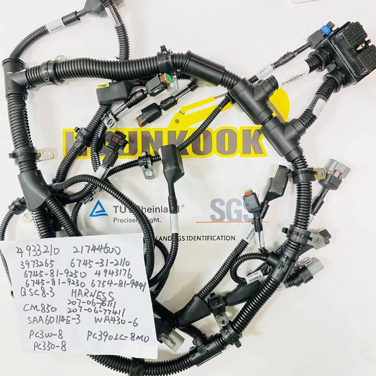 PC300-8 PC350-8 Excavator Wiring Harness 6745-81-9230 6745-81-9240 20Y-06-77411 SAA6D114E Engine Wiring Harness