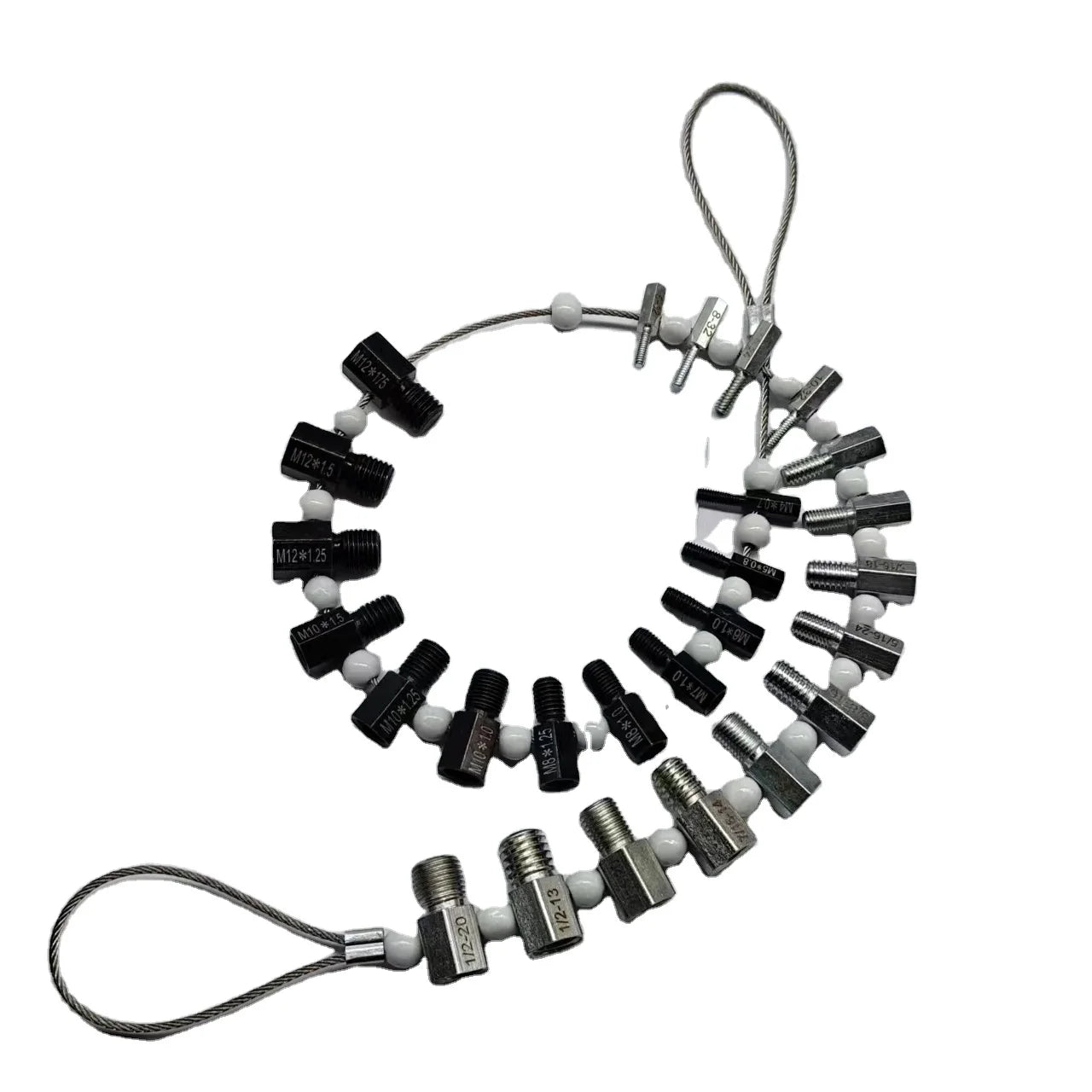 26pc Quickly Checking Nuts and Bolts Inch or Metric Complete Inch and Metric Set Nut & Bolt Thread Checker
