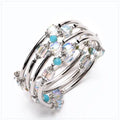Women Wrap Bracelet Multilayered Crystal Bracelet Bohemian Jewelry Multilayer Silver Bracelet Teen Girl Gift