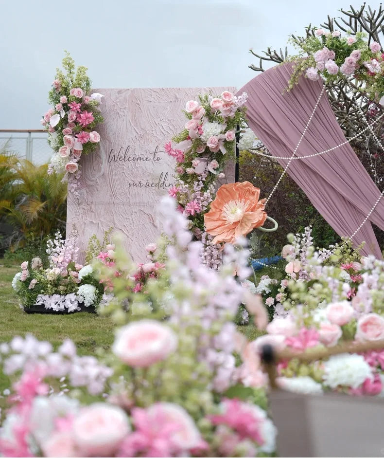C233 New Macaron Color Artificial Flower Wedding Artificial Flowers Runner Flower Ball Wedding for Party Wedding Decorations