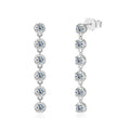 Wholesale  Iced Out Grade D Moissanite Earrings 925 Sterling Silver  0.6ct+0.6ct Moissanite GRA Certified Drop Earrings Women