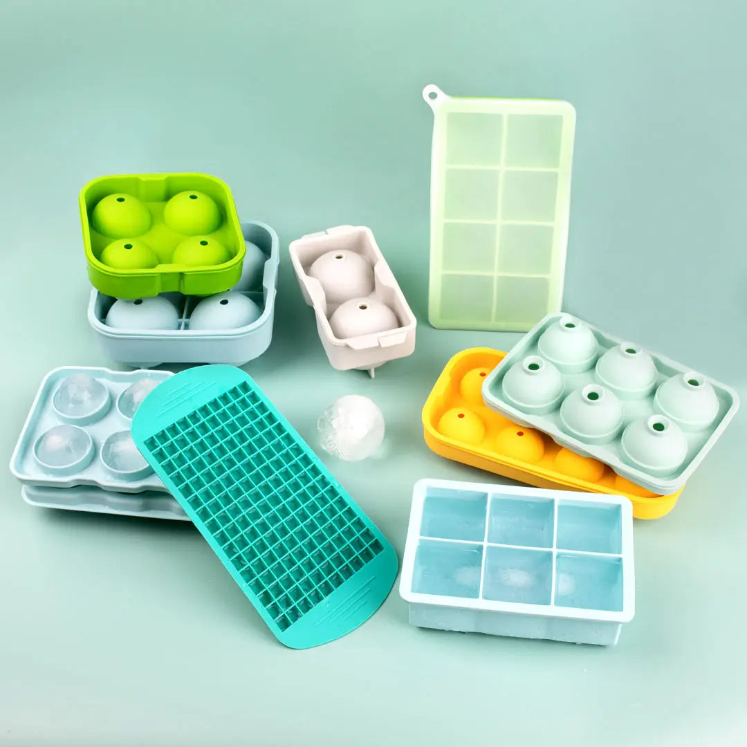 Large Food-Grade Silicone Ice Ball Maker Easy-Demould Ice Cube Trays Mold for Homemade Ice Cream Beverage Tools Eco-Friendly