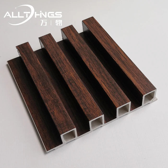 Producers Interlocking PVC Wall Panel Decorative Wood-Plastic Bamboo Fibre Fluted Grooved Waterproof for Office School