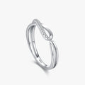 Ailmay Real 925 Sterling Silver Dazzling Zirconia Geometric Design Finger Rings for Women Chic Stylish Wedding Statement Jewelry