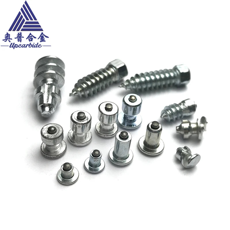 Tungsten Carbide Steel Body Reusable Anti-Slip Tire Spikes for Winter Karting Wheels Snow Hiking Car Tires & Horseshoes