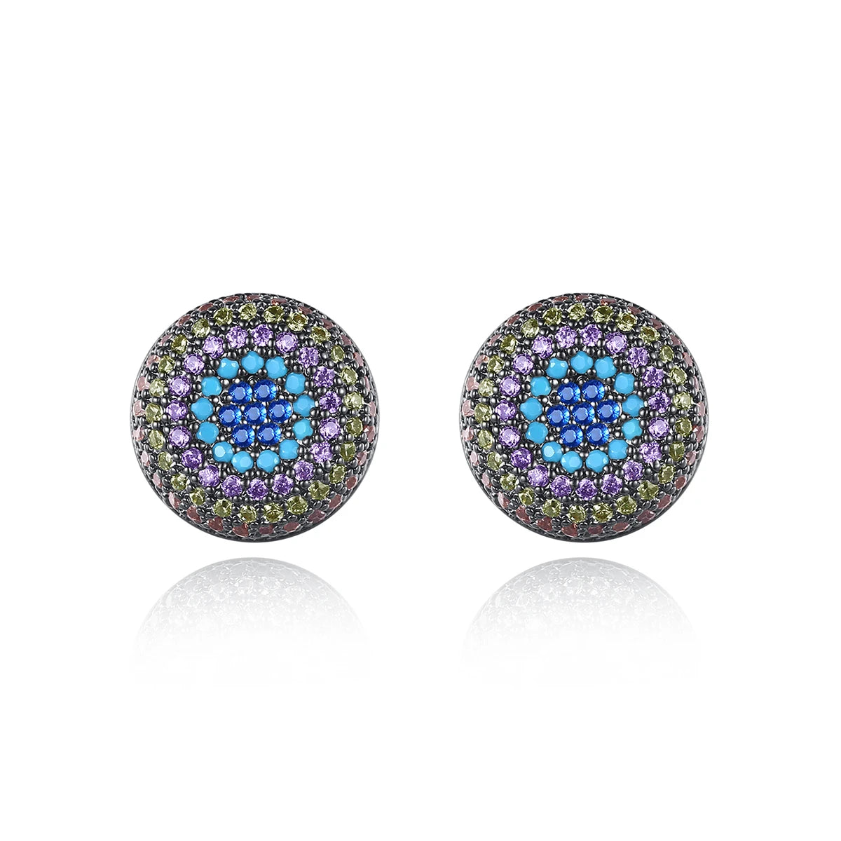 JINSE Trends Customised Earrings Tiny Round Shape Multiple Color Kpop Earrings for Women Men MegaBDM