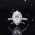 Starsgems Moissanite Ring 2ct Pear Brilliant Cut Moisanite14k Gold Engagement Moissanite Ring