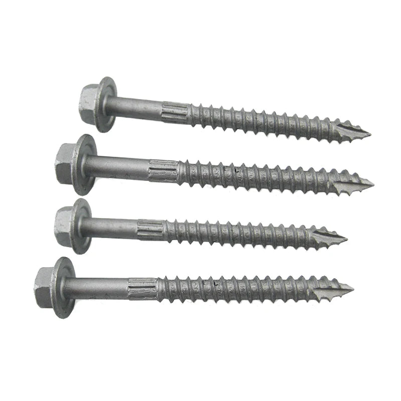Hot Dip Galvanised Steel Type 17 Timber Hex Flange Head Self Tapping Screw With EPDM Washer