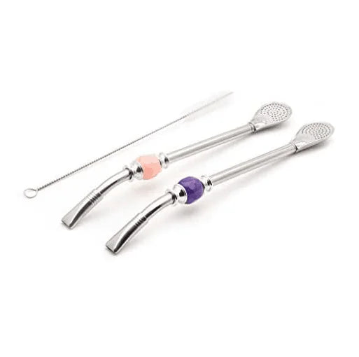 Hot Selling Reusable Stainless Steel Yerba Mate Filter Spoon Straw Filter Loose Leaf Tea Infuser for Metal Drinking Straw Spoon