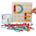 Hot Sell Montessori Math Teaching AIDS Nail Board Graphic Puzzle Early Education Wooden Puzzle Toy