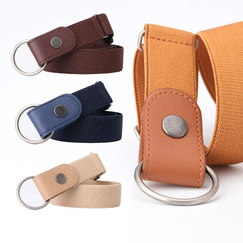 Hot Sell Universal Elastic Buckle-Free Belts for Jean Pants Men's and Women's Seamless Waist Lazy Invisible Stretch Belt
