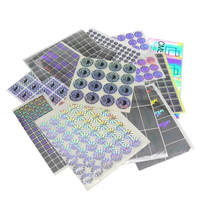 Custom Printing Hologram Sticker Label Waterproof Fashion Round Holographic Labels Stickers Vinyl Adhesive Sticker Removable