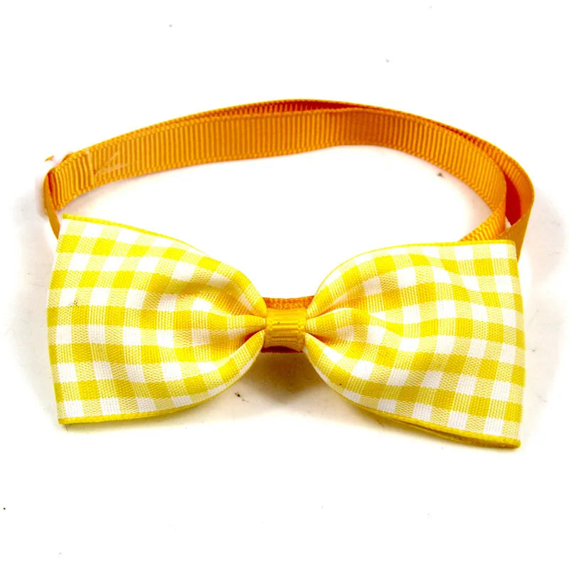 Wholesale Assorted Colors Dog Plaid Pet Bow Tie Collar