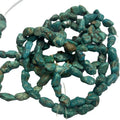 100% Natural Genuine Turquoise Green Blue Gemstone Pebble Block Chip Beads