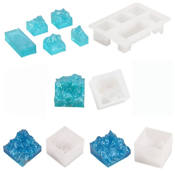 Wholesale Hot Sale OEM Food Grade DIY 3D Silicone Resin Mountain Top Stubble Moulds Fondant Mold for DIY