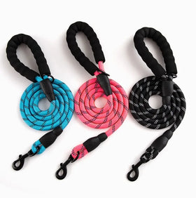 Hot Selling Nylon Rope Comfortable Handle Durable Reflective Pet Dog Leash