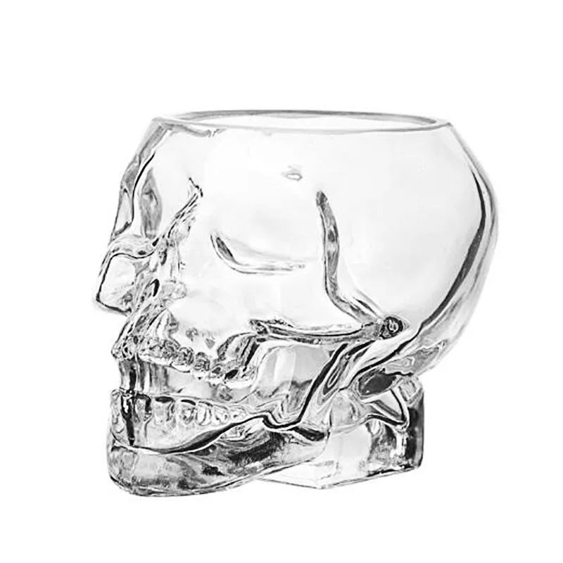 Quality Assurance Clear Glass 75ML High Borosilicate Skull Glass Cup Skull Shaped Glass Cup