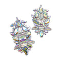 Hot Selling Iridescent Resin Applique Iron on Gem Stone Patch Gel-back Rhinestone Applique for Carnival Band Launching