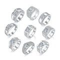 Starsgem 1ct 2ct 3ct 5ct D VVS1 Moissanite 925 Silver Man Ring Hip Pop Men Silver Ring 925 Sterling with Hongkong Size