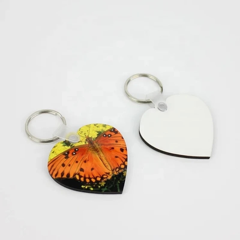 Blank Wooden Cardboard MDF Key Chain Blank Rectangular Sublimation Key Chain