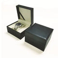 PU Leather Watch High-grade Plastic Blue Packaging Box Can Be Printed LOGO Hot Gold Silver Watch Box