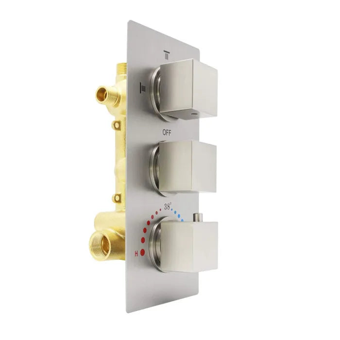 Thermostatic Brass Mixer Mixing Shower Valve 3 Way Shower Diverter Valve