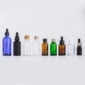 Empty 30ml Flat Shoulder clear Glass Dropper Bottle Cosmetic Skin Care Essential Oil Essence Packaging Container