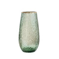 Elegant Minimalist Hand-Painted Golden Ring Tabletop Vase Transparent Crystal Glass Flower Wedding Home Gardening Decoration