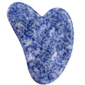 Diy Hot Sale Natural Heart Shaped Guasha Board Blue Dot Stone Facial Beauty Massage Tools