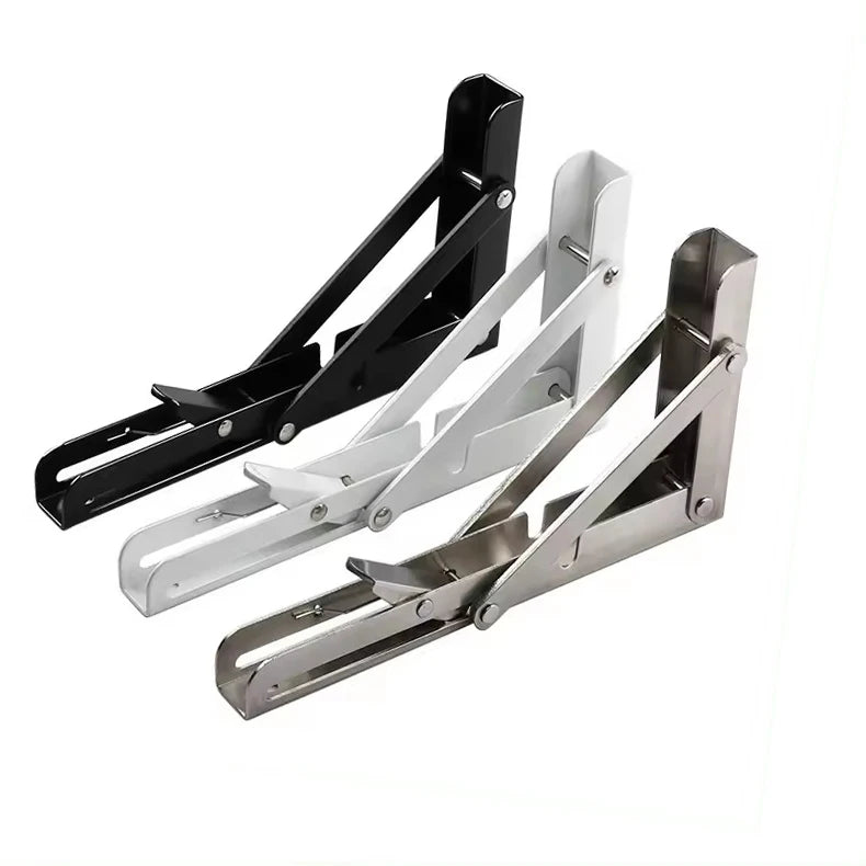 Adjustable Modern Stainless Steel Furniture Bracket 6-24 Inches Metal Shelf Bracket Worktable Folding Shelf Brackets Stamped