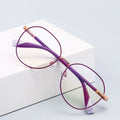Eyeglasses Glass New Progressive Fashionable Candy Colors Custom Logo Oval Eye Metal Frame Optical Blue Light Blocking Glasses MegaBDM