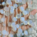 SB6722-10 White Opalite Opal Gemstone Carved Rose Floral Flowers Beads for Jewelry DIY Making